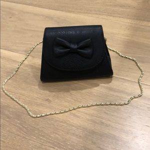 Black Mini Over the Shoulder Bow purse